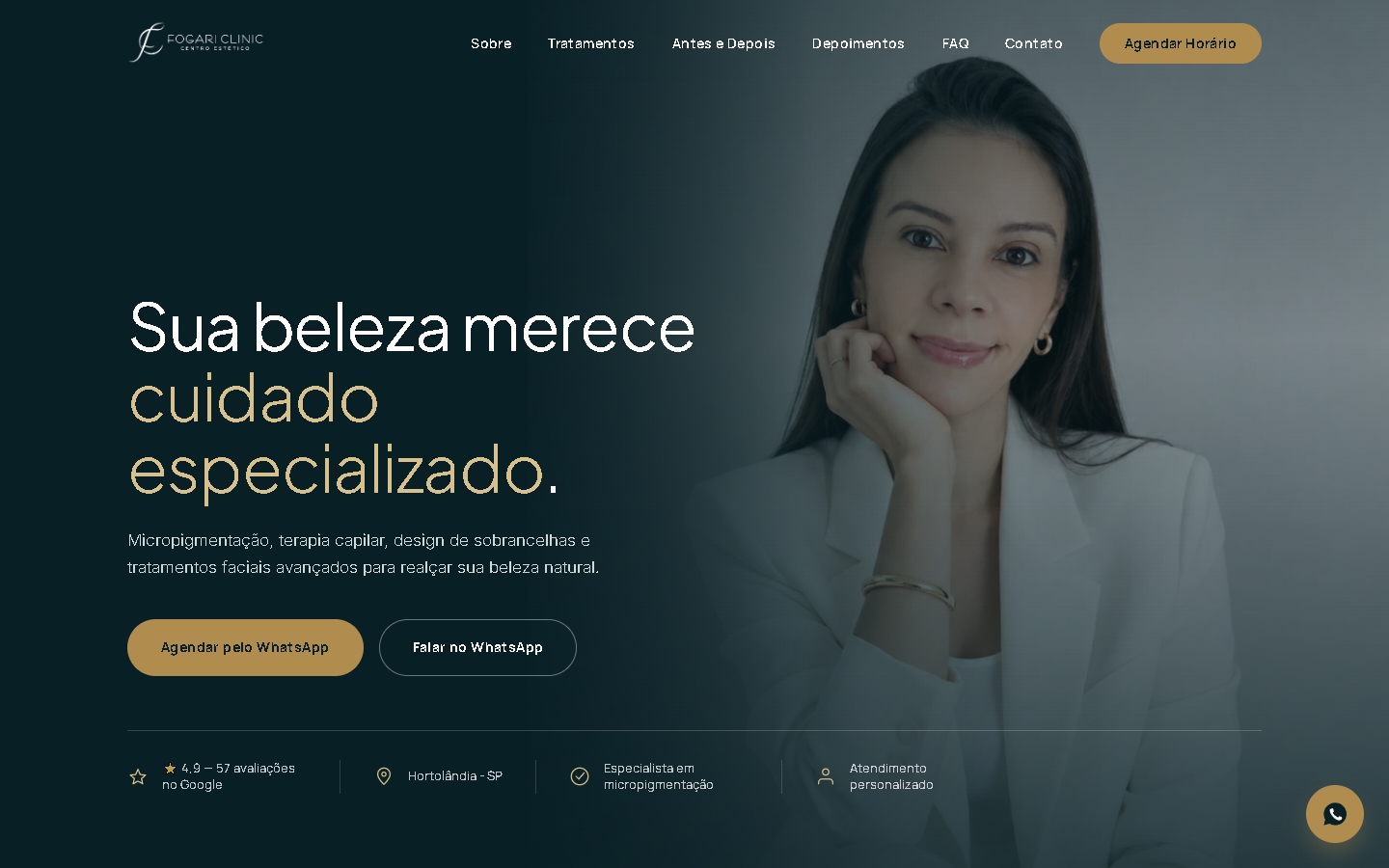 Studio Franciane Fogari website home page