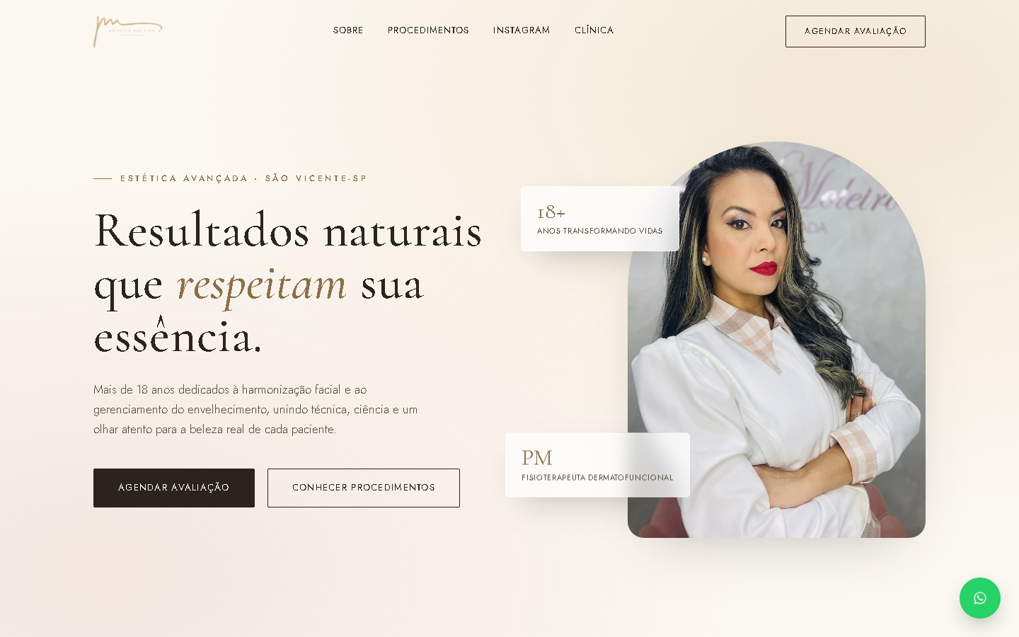 Dr. Priscila Moleiro website home page